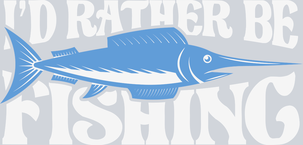 Sports Swordfish Rather Be Fishing - STK05747 (DTF Transfers)