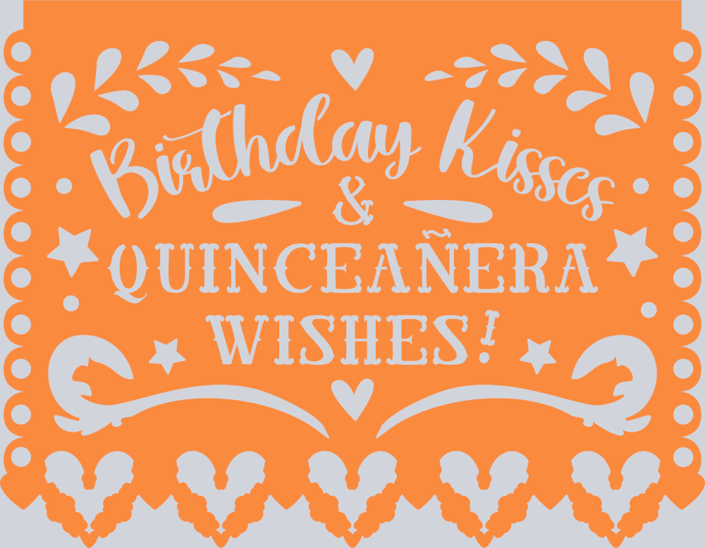 Papel Picado Birthday Kisses 3 - STK06913 (DTF Transfers)