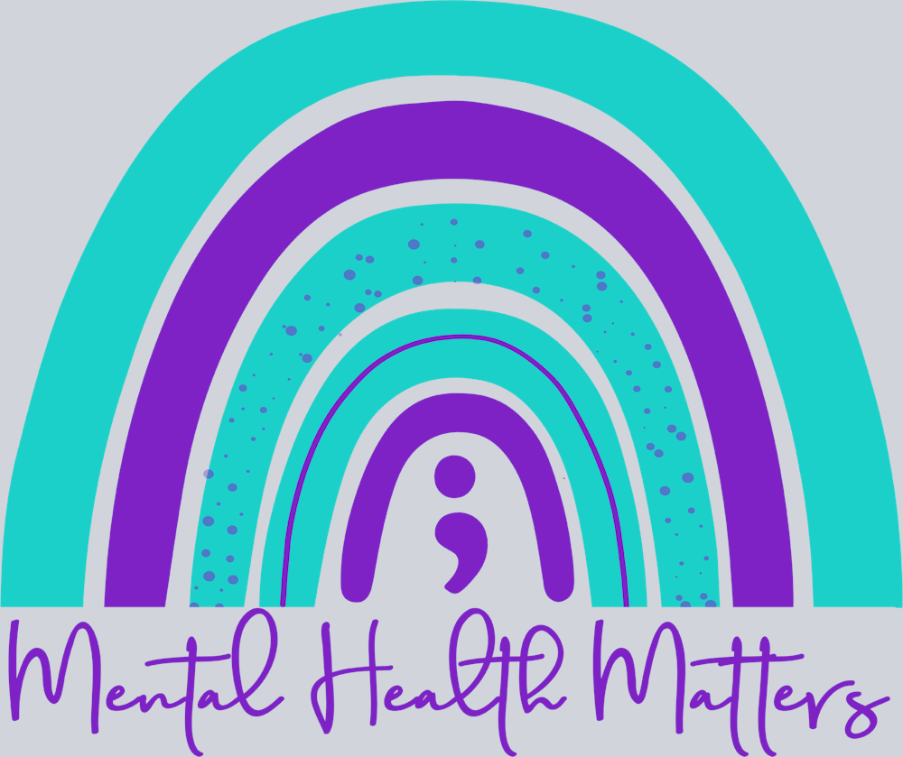 Mental Health Rainbow Semicolon - STK04207 (DTF Transfers)