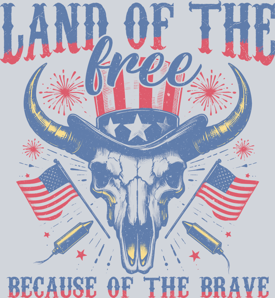 Land Of The Free Because Of The Brave 2 - STK03522 (DTF Transfers)