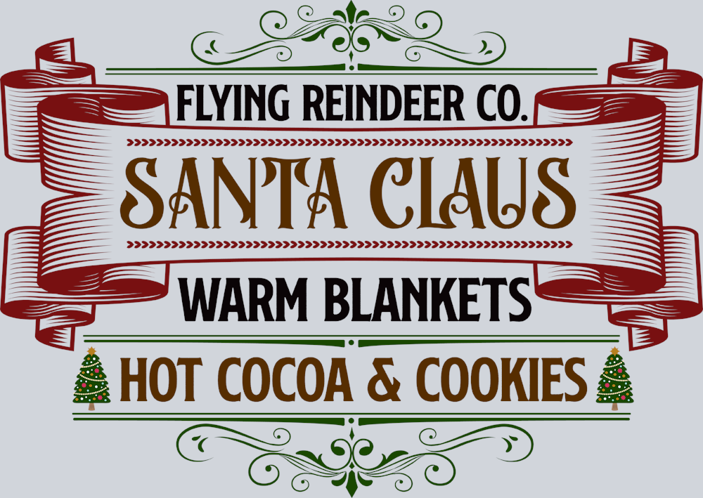 Vintage Flying Reindeer Company - STK06321 (DTF Transfers)