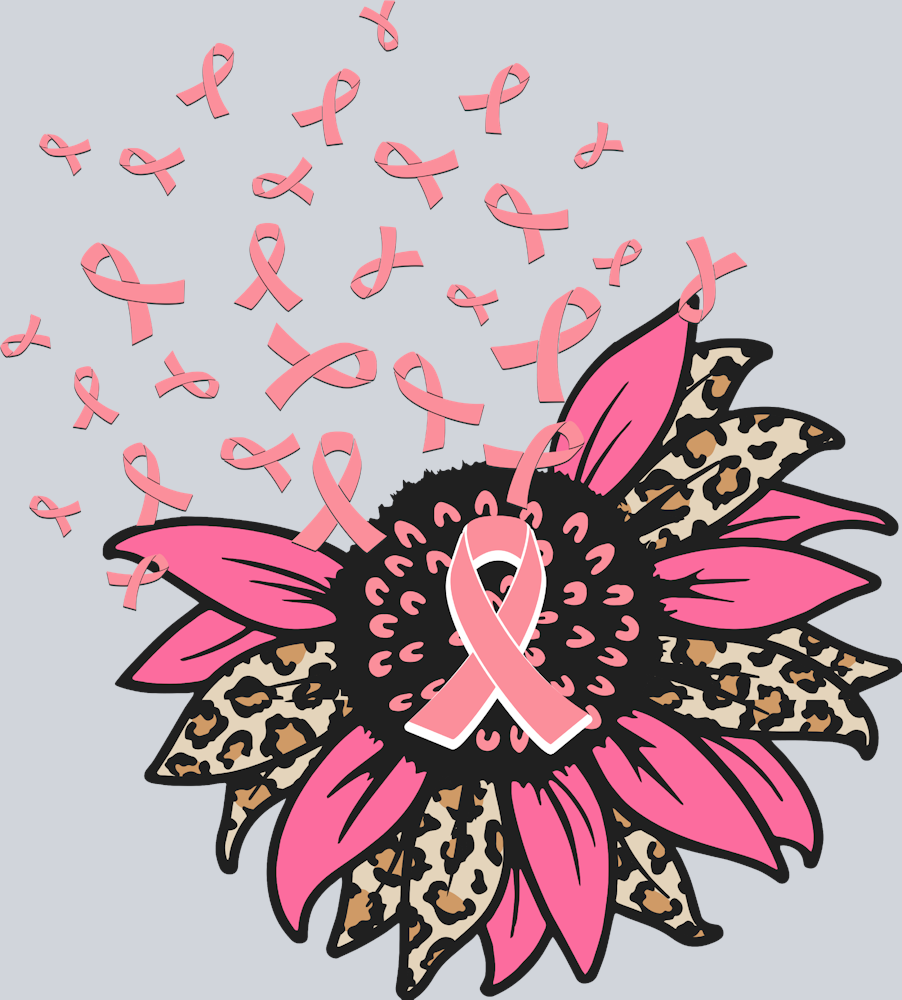 Pink Ribbon Sunflower BCA - STK06866 (DTF Transfers)