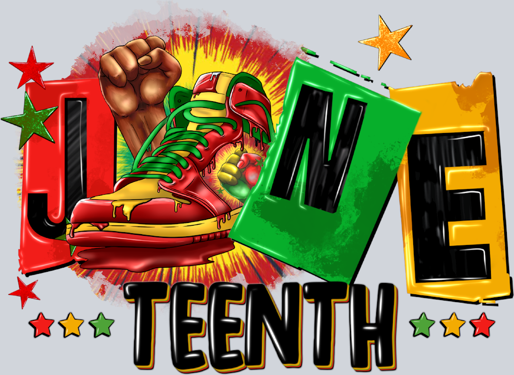 Juneteenth Sneaker Stars - STK03411 (DTF Transfers)