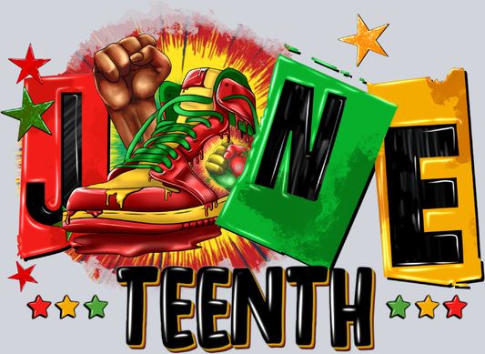 Juneteenth Sneaker Stars - STK03411 (DTF Transfers)