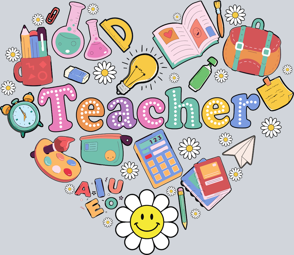 Teacher Heart - STK05940 (DTF Transfers)