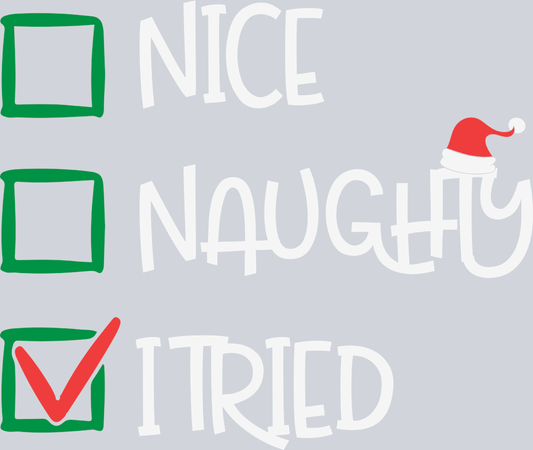 Nice Naughty I Tried - STK04503 (DTF Transfers)