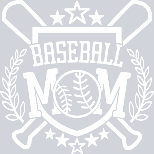 Baseball Mom - White - STK00417 (DTF Transfers)