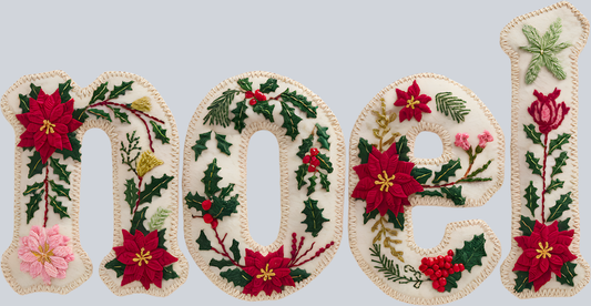 Faux Embroidery Noel - STK07477 (DTF Transfers)