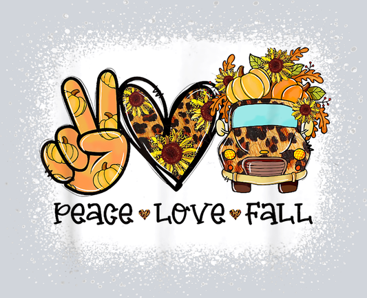 Peace Love Fall 15 - STK04742 (DTF Transfers)
