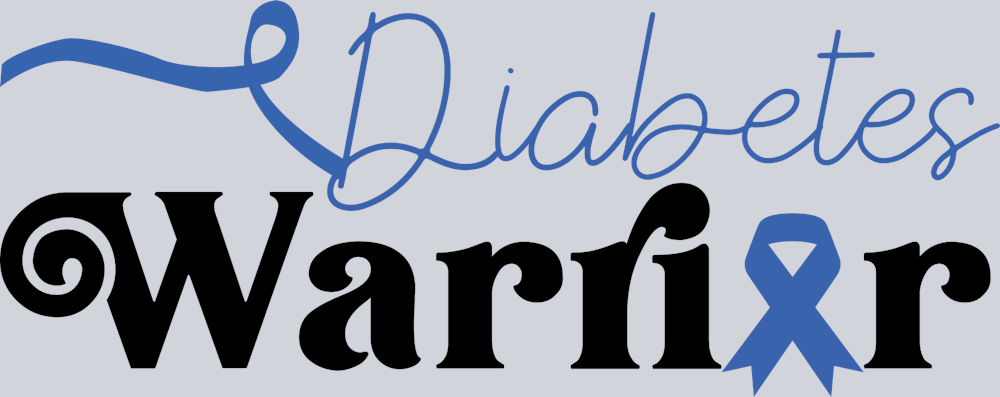 Diabetes Ribbon Warrior Blue - STK01638 (DTF Transfers)