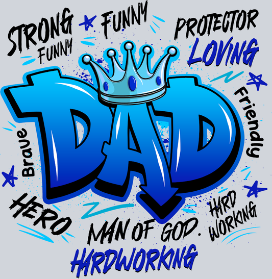 Dad Crown - Black - STK01572 (DTF Transfers)