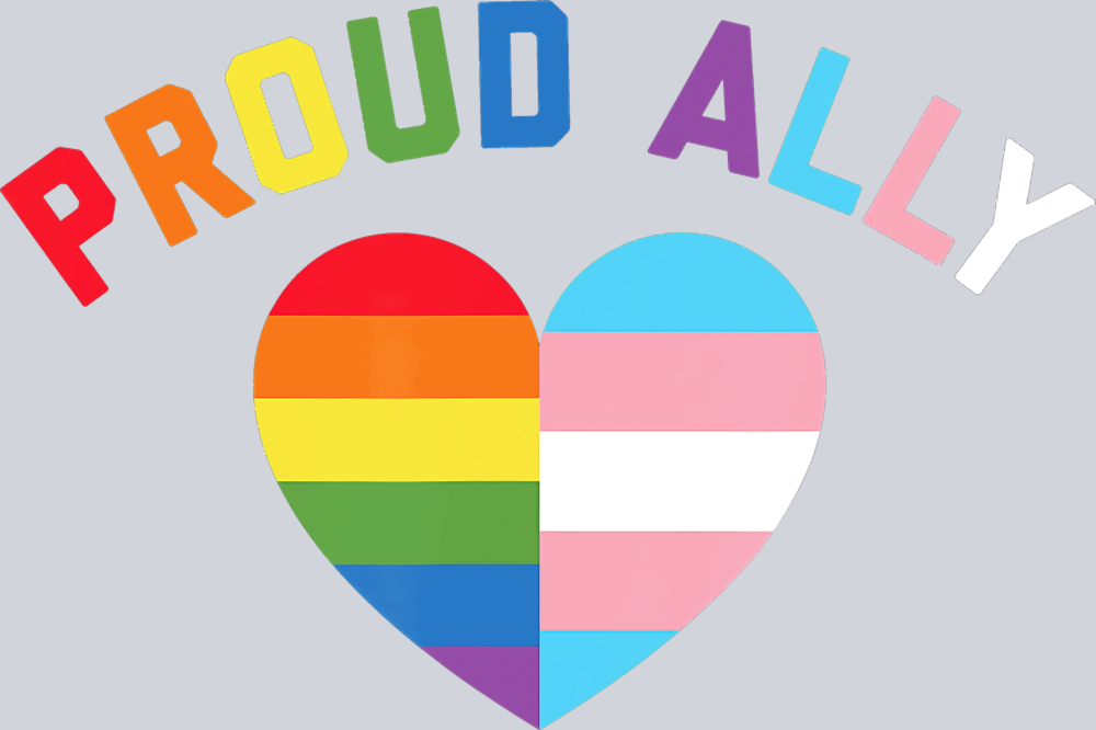 Proud Ally Love Heart - STK05032 (DTF Transfers)
