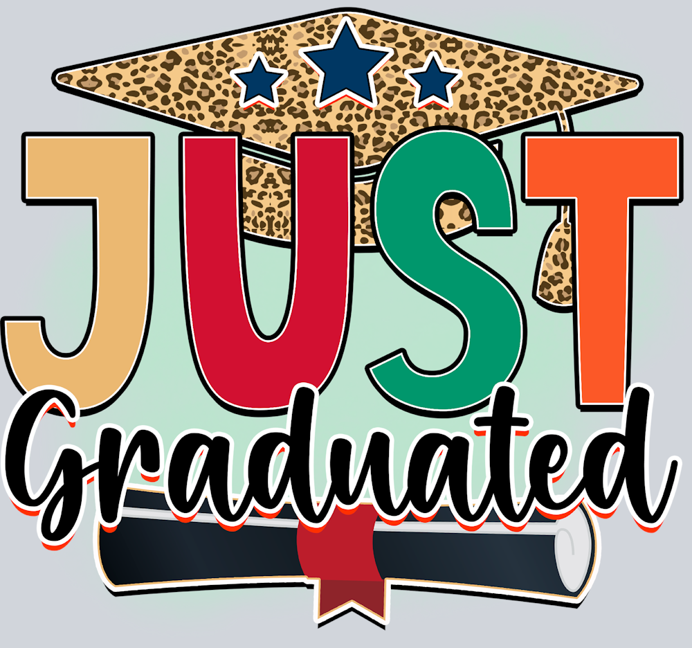Just Graduated Colorful - STK03456 (DTF Transfers)