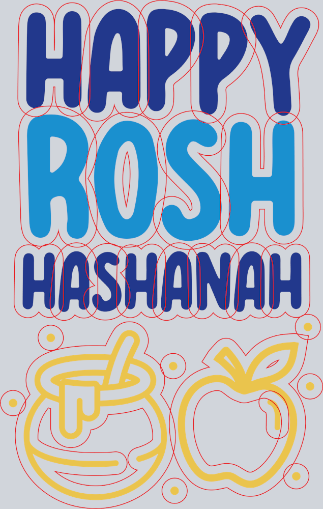 Happy Rosh Hashanah - STK02600 (DTF Transfers)