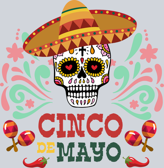Cinco De Mayo Skull - STK01354 (DTF Transfers)