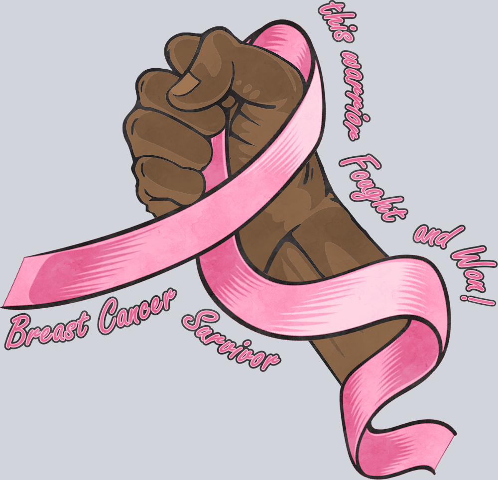 Breast Cancer Awareness This Warrior Fought And Won Black - STK01151 (DTF Transfers)