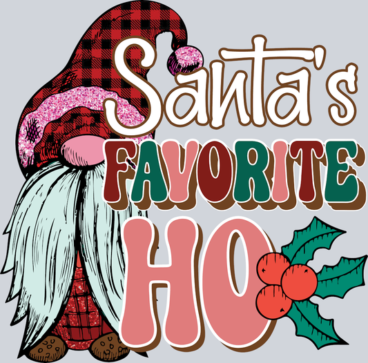 Santas Favorite Ho Gnome - STK05309 (DTF Transfers)