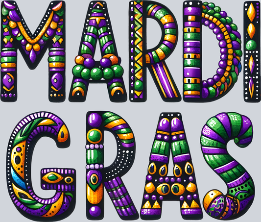 Mardi Gras Beads - STK04013 (DTF Transfers)