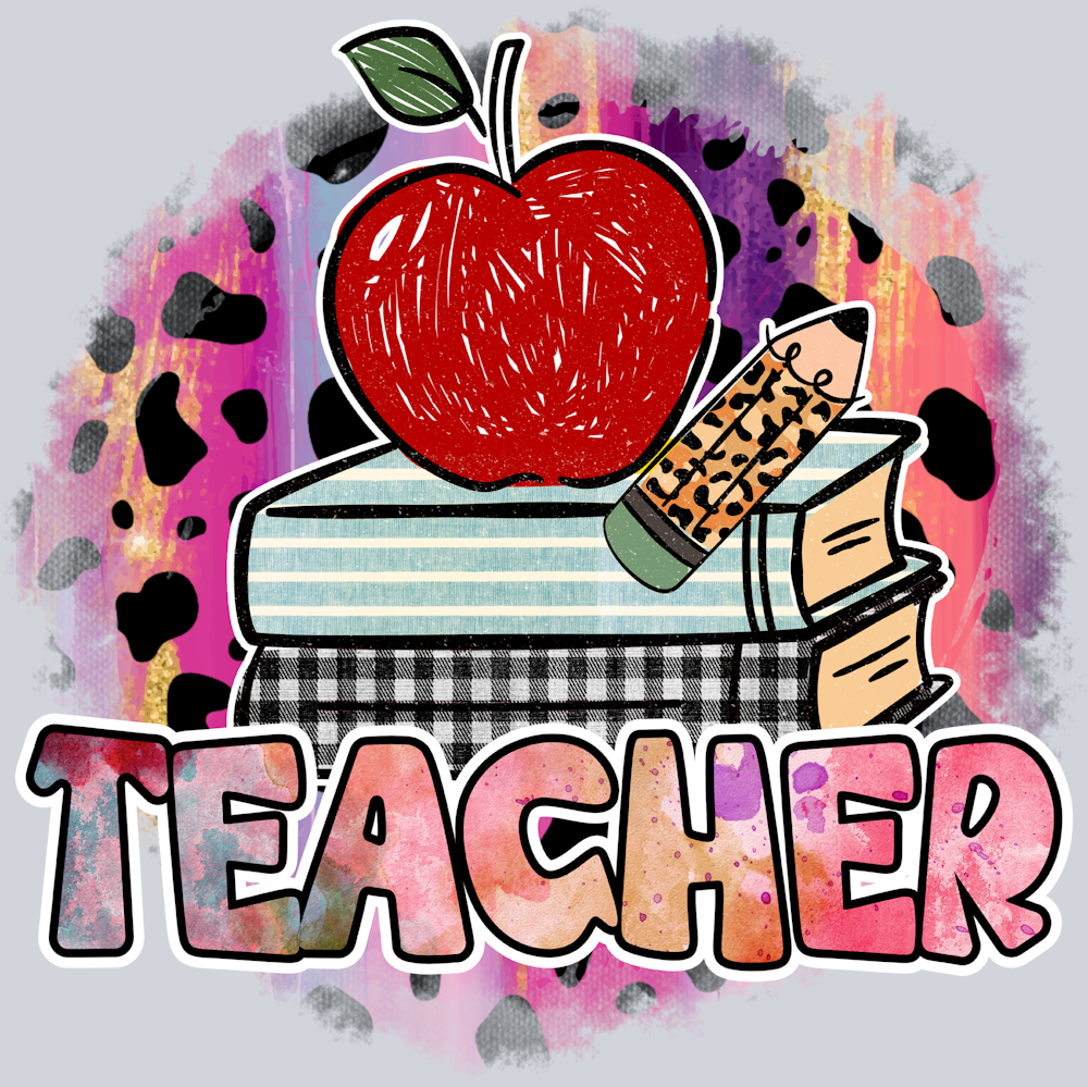 Teacher Leopard Print - STK05943 (DTF Transfers)