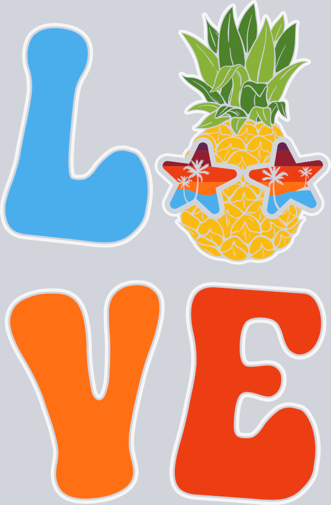 Love Pineapple - STK03785 (DTF Transfers)