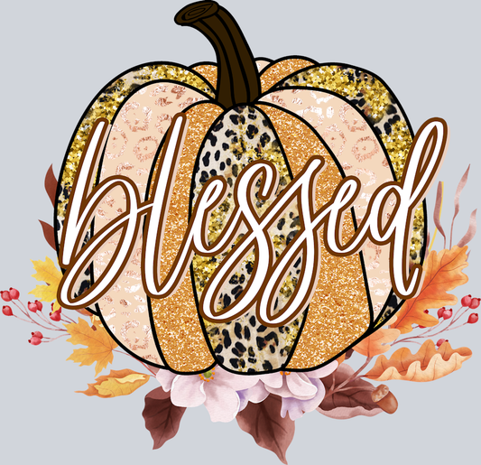 Blessed Pattern Pumpkin - STK01023 (DTF Transfers)