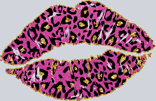 Pink Leopard Lips - STK04927 (DTF Transfers)