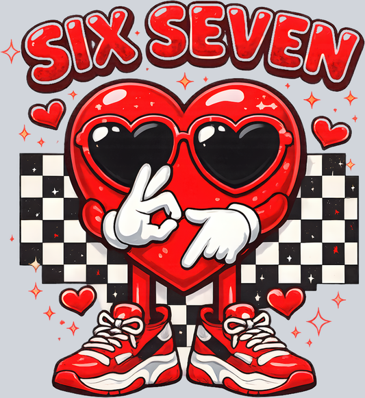 Six Seven Bruh Red Valentine - STK07548 (DTF Transfers)
