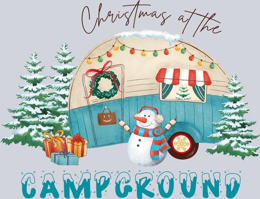 Christmas Campground Trailer - STK01343 (DTF Transfers)