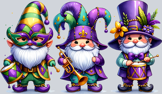 Mardi Gras Gnomes - STK04047 (DTF Transfers)