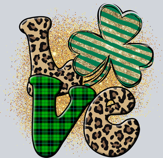 Love Leopard Shamrock - STK03764 (DTF Transfers)