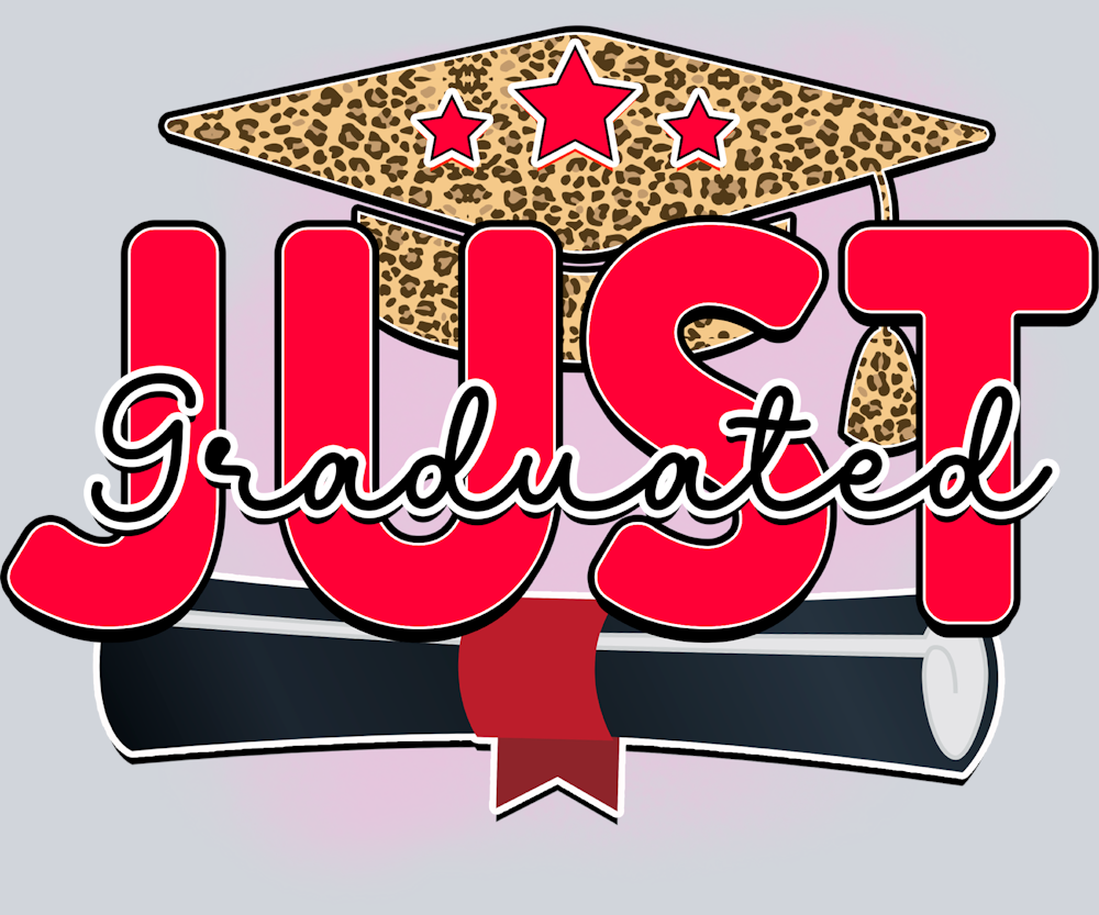 Just Graduated Bright Red - STK03455 (DTF Transfers)