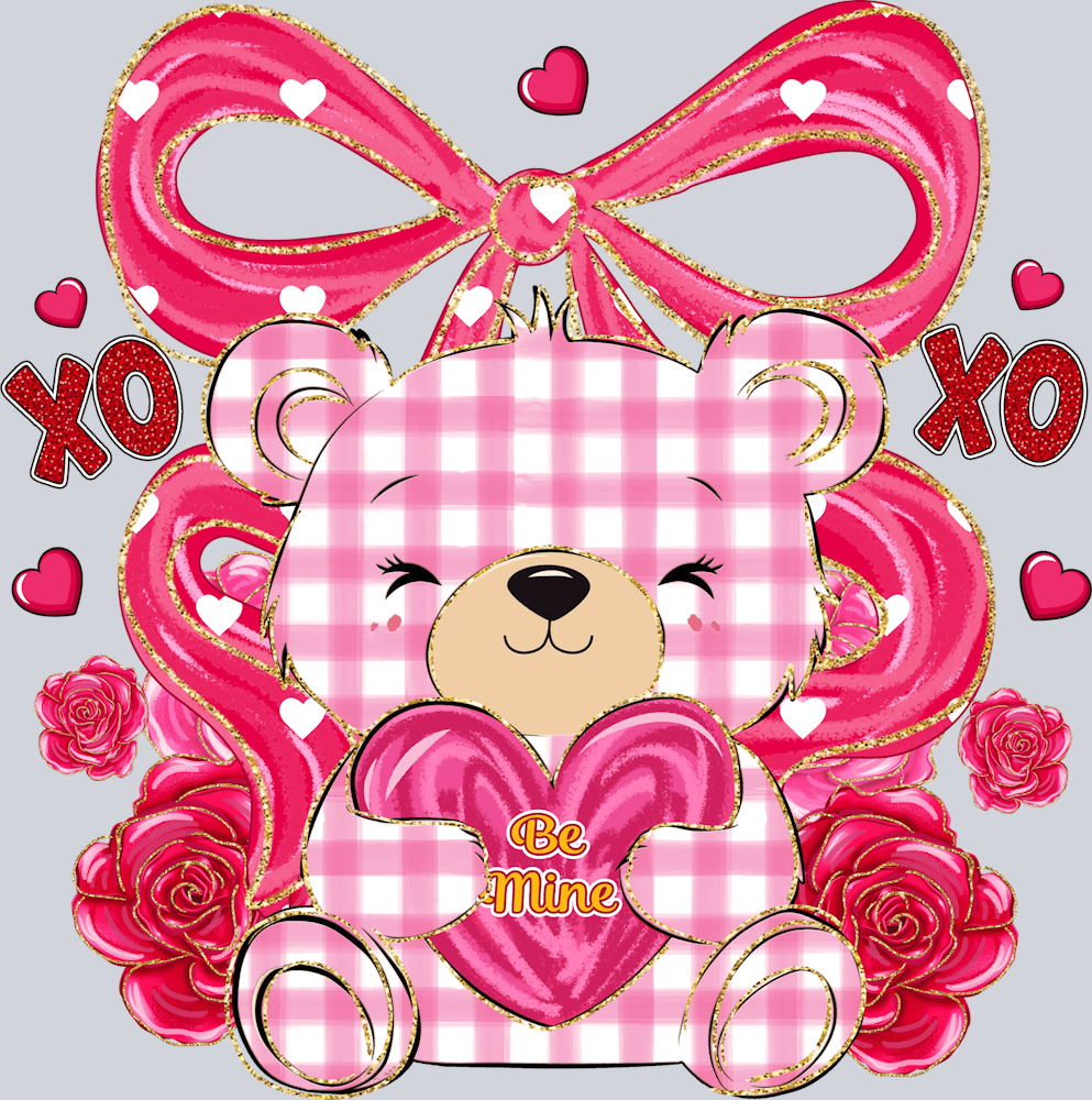 XoXo Teddy Bear - STK07546 (DTF Transfers)