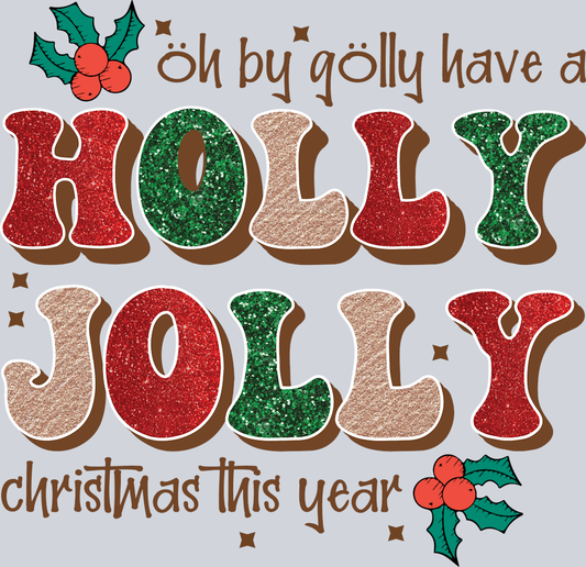 Holly Jolly Christmas - STK02776 (DTF Transfers)