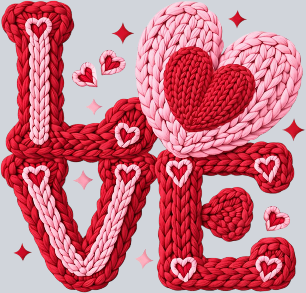 LOVE Faux Yarn 1 - STK07674 (DTF Transfers)