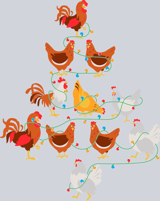 Christmas Hens - STK01304 (DTF Transfers)