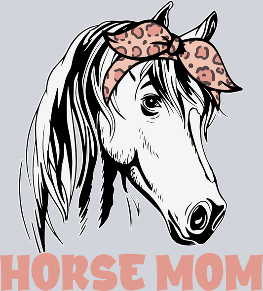 Horse Mom Leopard Horse Lover Horseback - STK02801 (DTF Transfers)