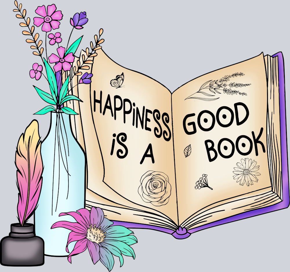 Happiness Good Book - STK02527 (DTF Transfers)
