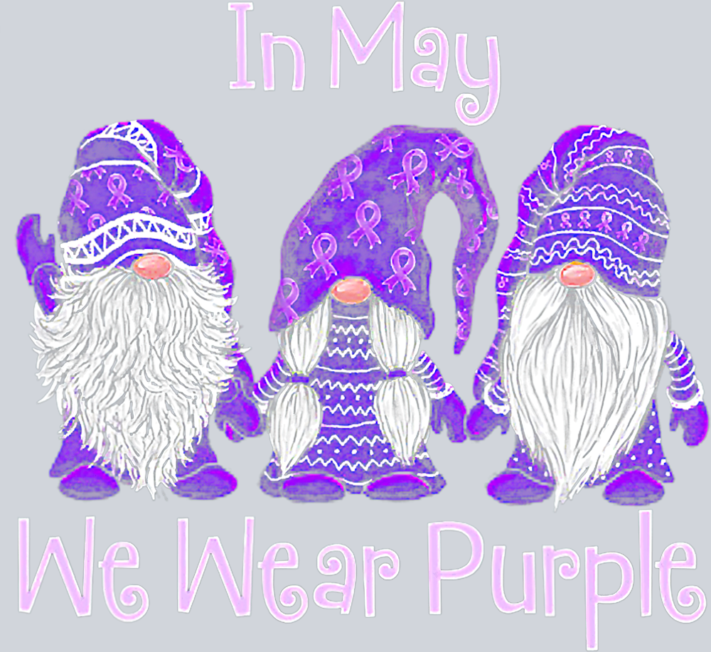 Gnomes In May We Wear Purple - STK02350 (DTF Transfers)