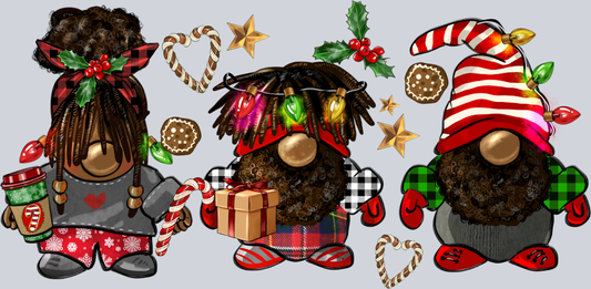 Christmas Afro Gnomes - STK01290 (DTF Transfers)