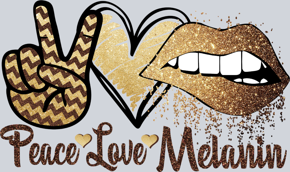Peace Love Melanin Lips - STK04768 (DTF Transfers)