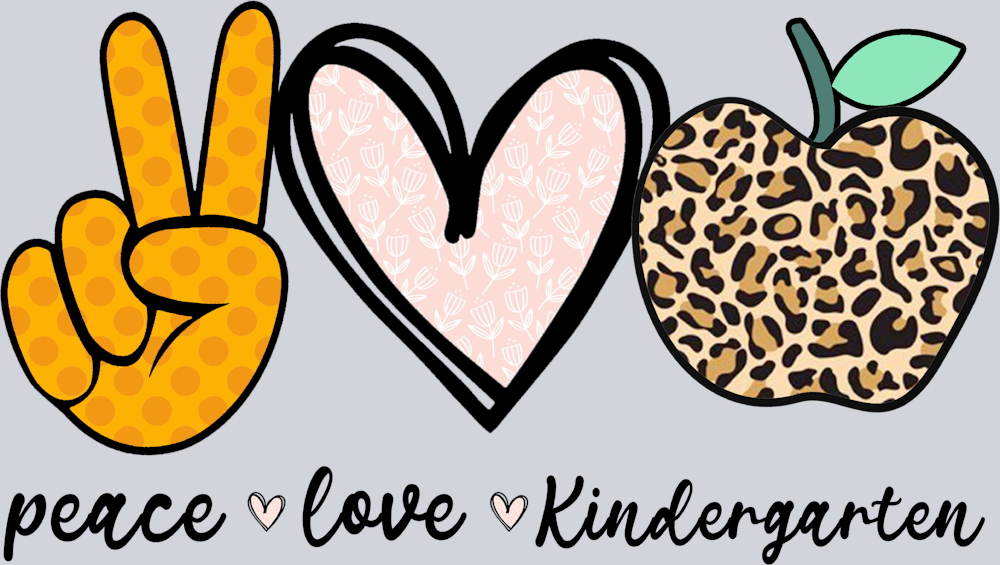 Peace Love Kindergarten - STK04754 (DTF Transfers)