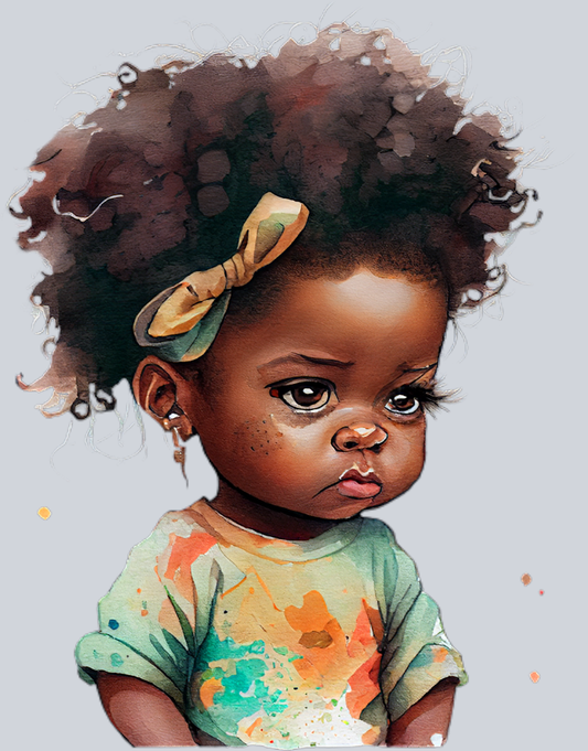 Black Toddler Hairbow - STK00955 (DTF Transfers)