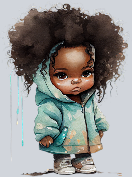 Black Toddler Raincoat - STK00956 (DTF Transfers)