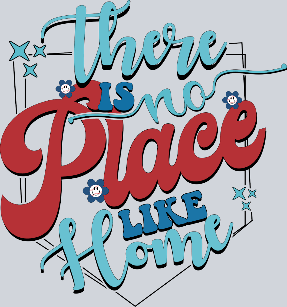 Retro There Is No Place Like Home - STK07376 (DTF Transfers)