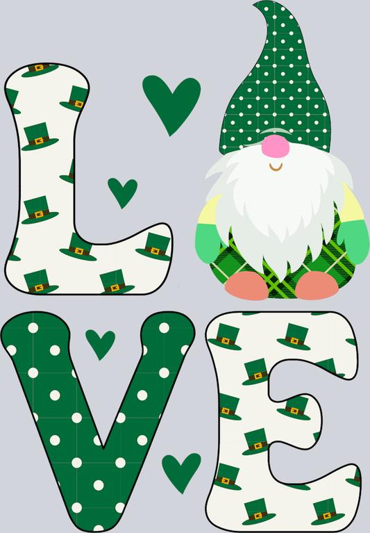 Gnome Love Green - STK02301 (DTF Transfers)
