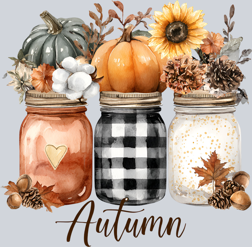 Fall Autumn Jars Color - STK07351 (DTF Transfers)