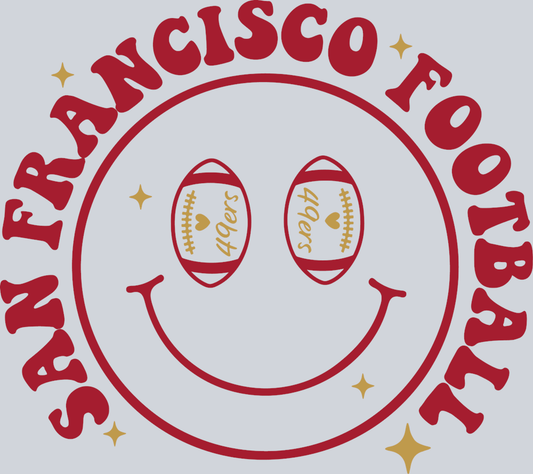 San Francisco Football Smiley - STK05289 (DTF Transfers)