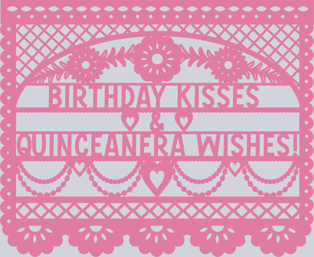 Papel Picado Birthday Kisses 2 - STK06912 (DTF Transfers)