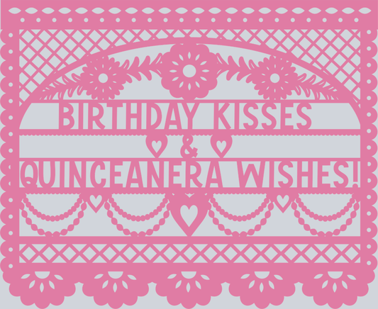 Papel Picado Birthday Kisses 2 - STK06912 (DTF Transfers)