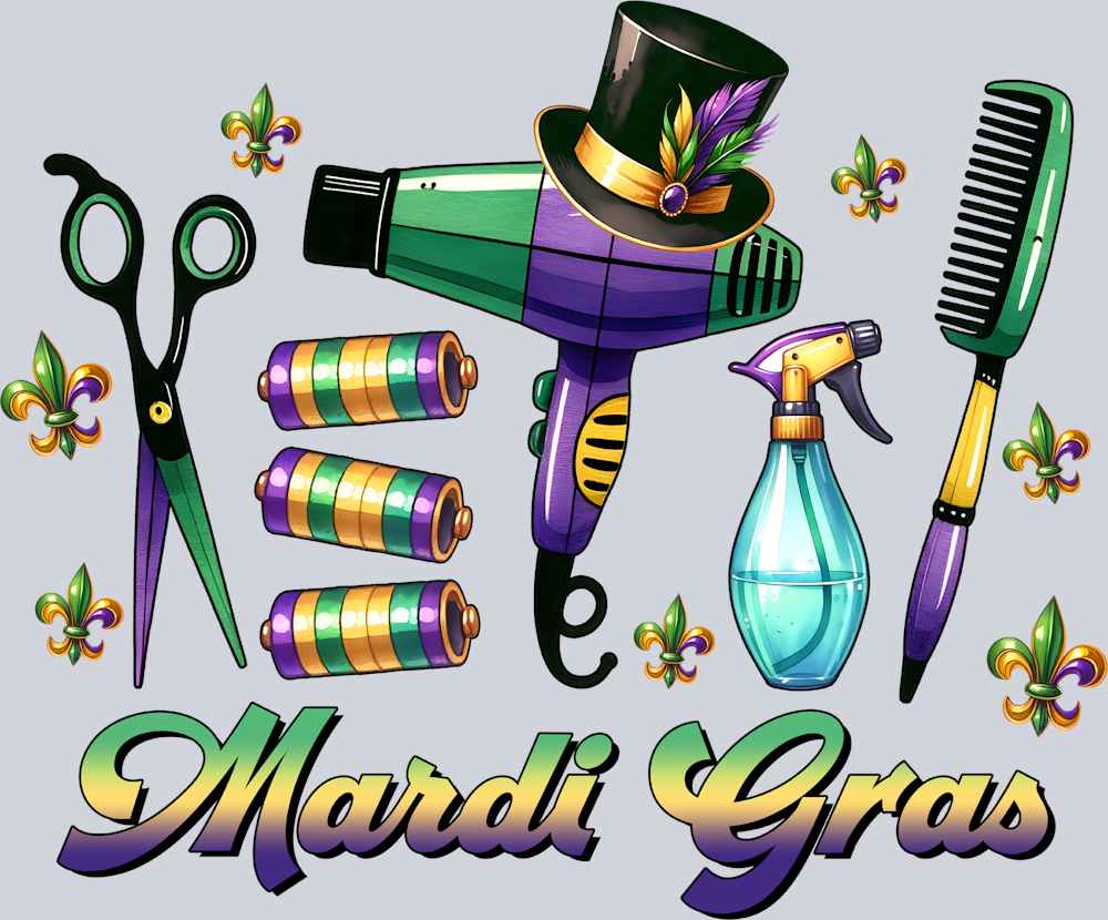 Mardi Gras Hair Stylist - STK04048 (DTF Transfers)